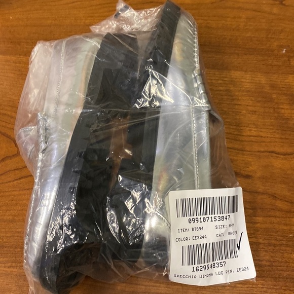 J Crew Winona lug-sole penny loafers in metallic leather BT894 - Picture 4 of 5